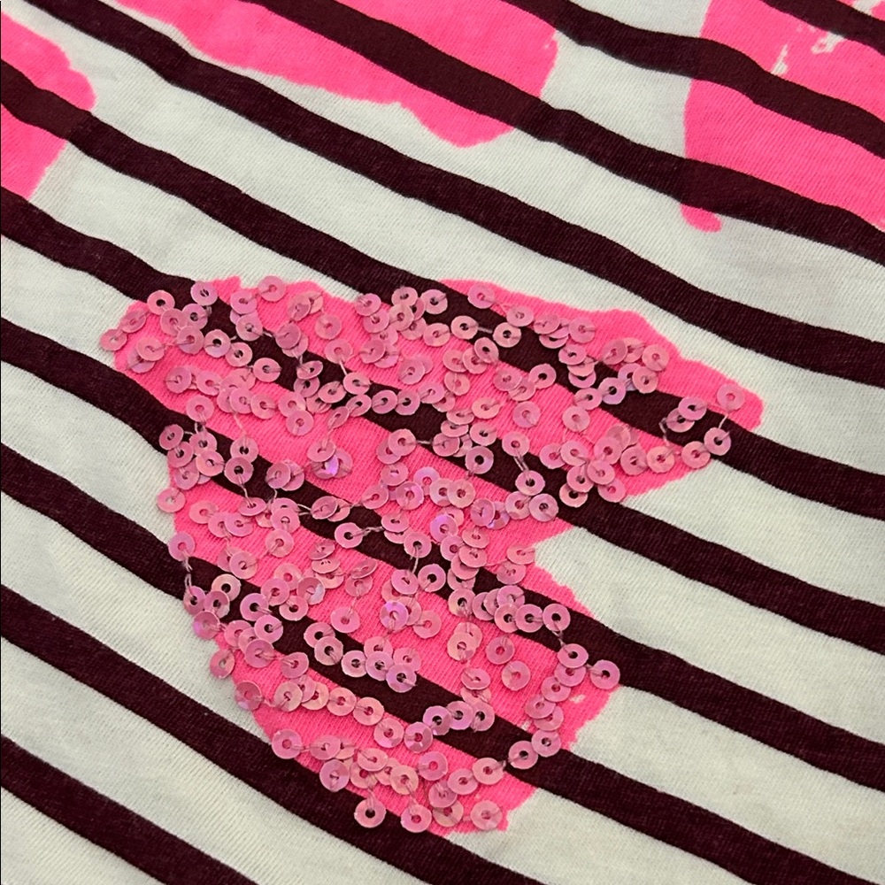 CrewCuts Striped Long Sleeve Shirt with Pink and Red Hearts 8 - Picture 5 of 7